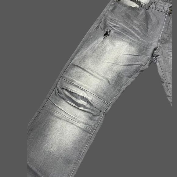 Smoke Rise Frost Gray Slim Fit Denim Jeans Size 36x32 - Picture 2 of 6